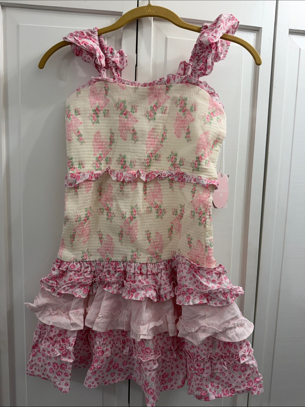 Love Shack Fancy X Target Girls Pink Floral Ruffle Sundress NWT